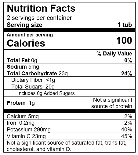 Nutrition Facts Banana Apple Pear